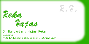 reka hajas business card